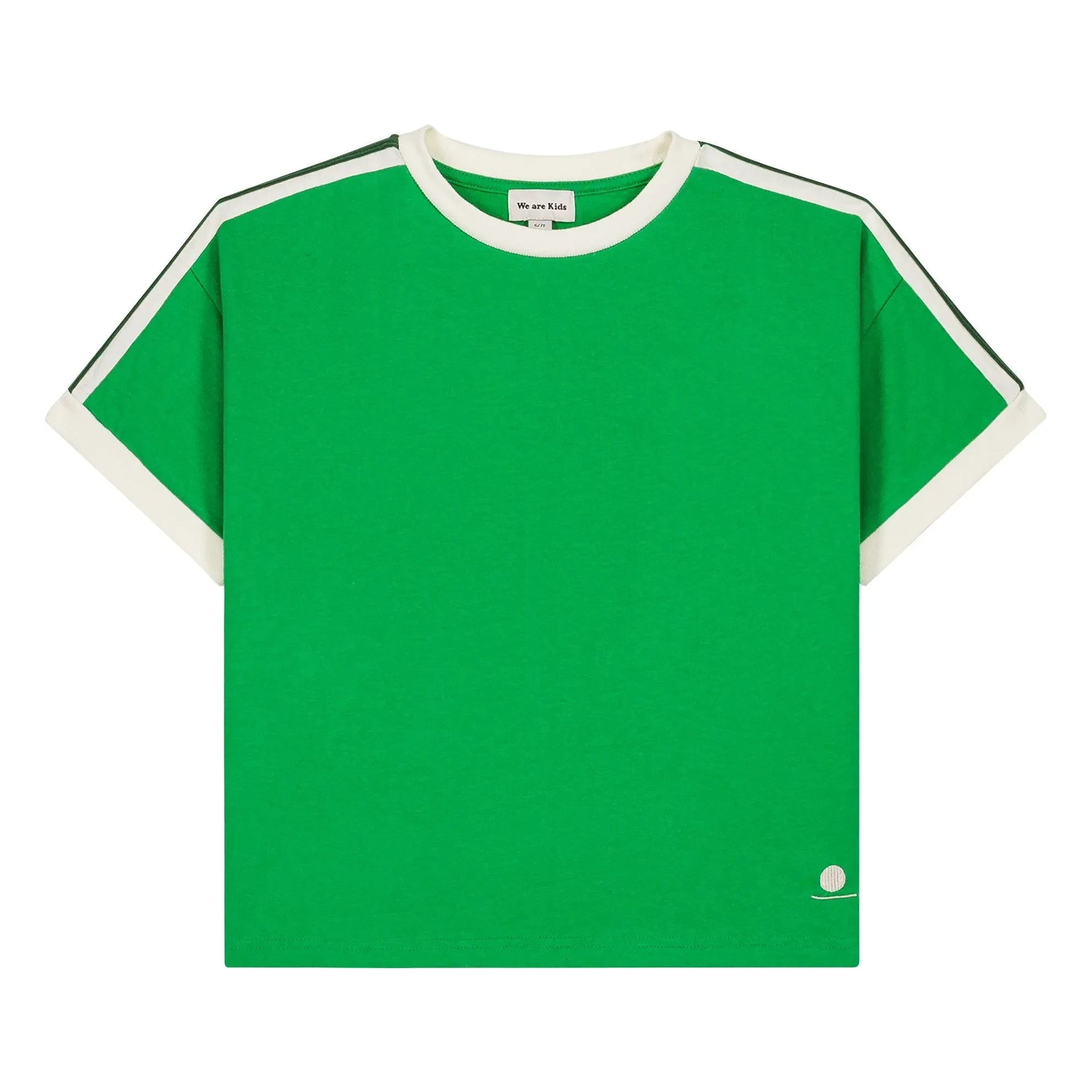 We Are Kids - Taylor Contrast Organic Cotton T-Shirt | Meadow Green