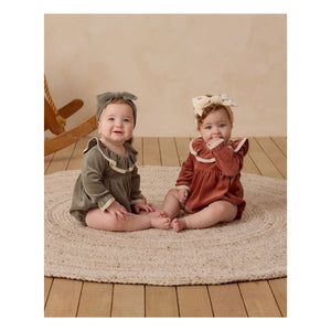 Quincy Mae - Holly Berry bow headband | Ecru