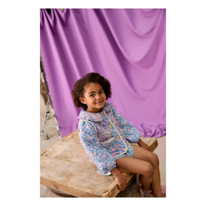 Louise Misha - Joulia Fleurie Organic Cotton Quilted Jacket | Blue