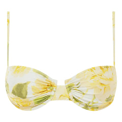 Peony - Ruched Holiday Balcony Bikini Top | Yellow