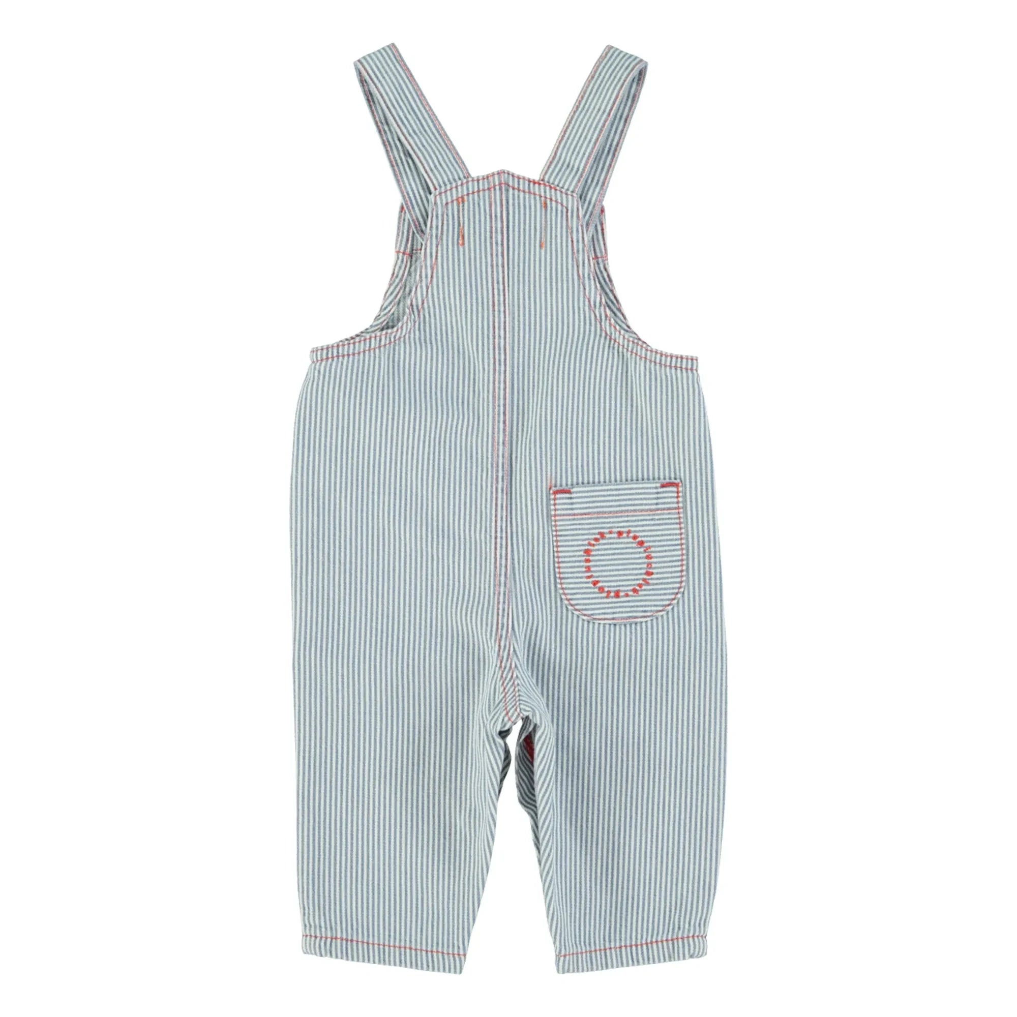 Piupiuchick - Striped Overalls | Blue