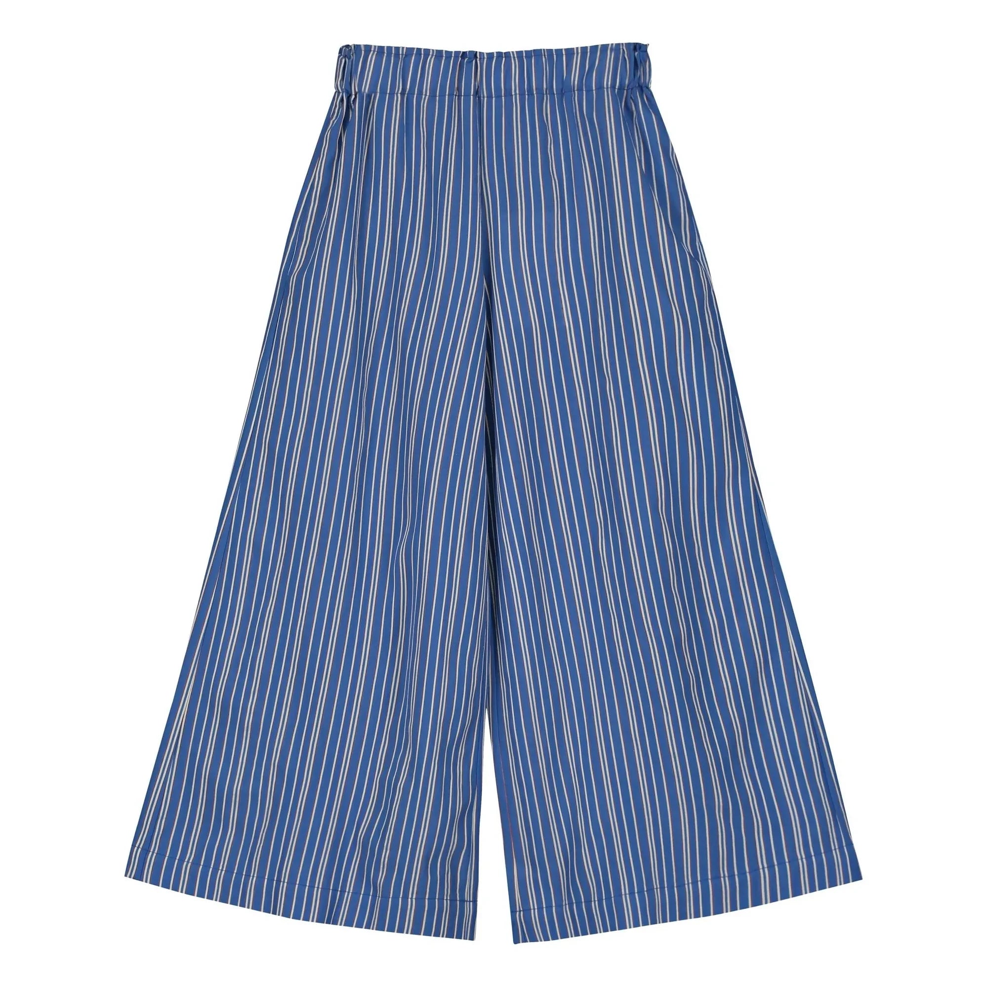 Tangerine - Wide Leg Striped Trousers | Blue