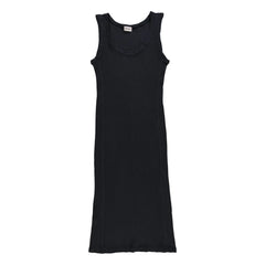 Poudre Organic - Ribbed Bean Dress - Women's Collection | Black