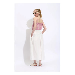 BELLEPIECE - Claude Cotton Skirt | White