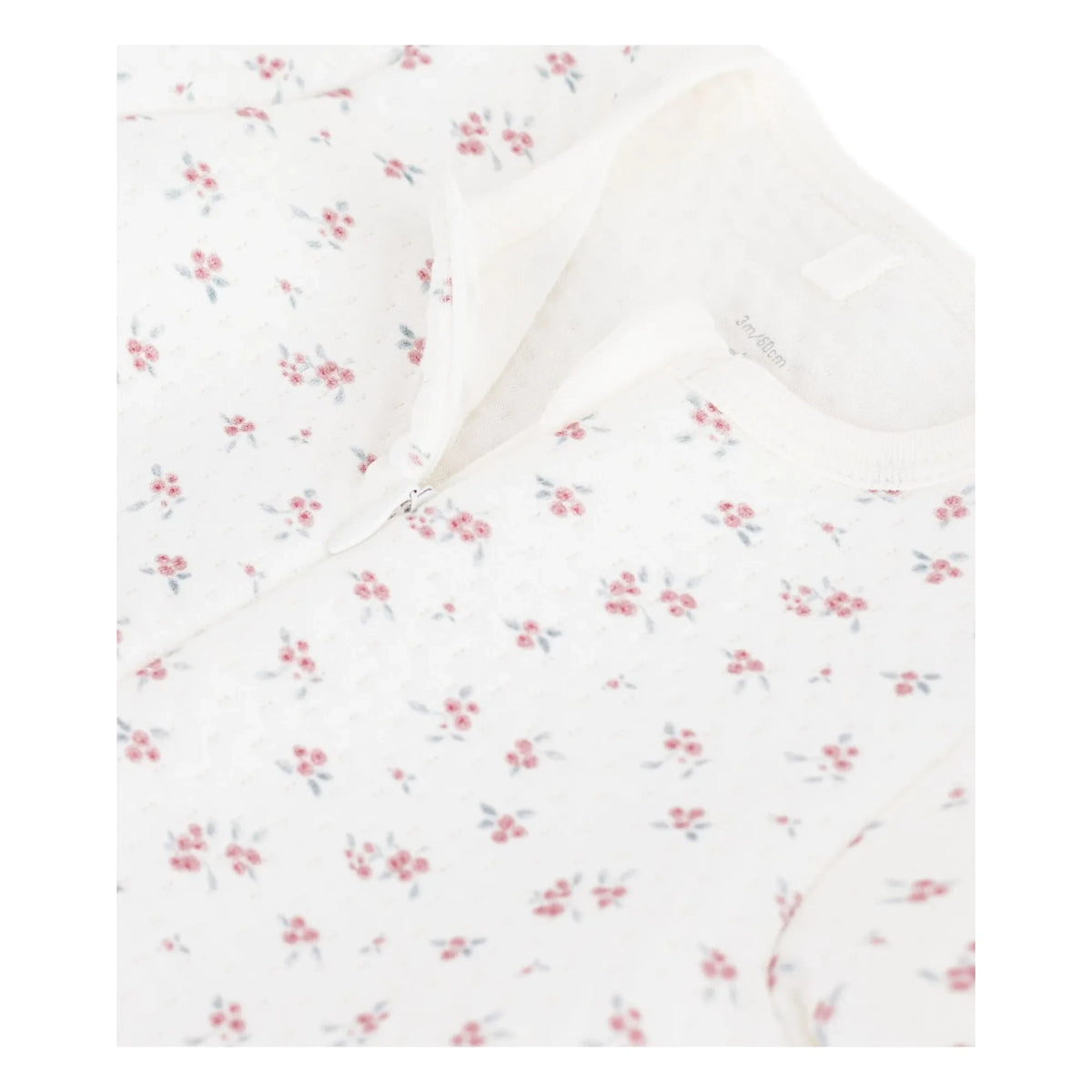 Petit Bateau - Pyjamas Dors Bien Fleuri Tubique Organik Pamuk | Beyaz