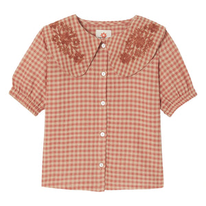 Apaches - Binou Claudine Collared Blouse | Orange