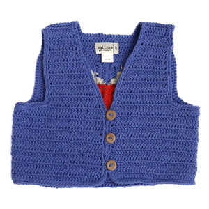Kalinka - Sleeveless Sahara Crochet Vest | Blue