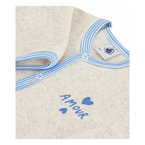 Petit Bateau - Dors Bien Amour Organic Cotton Pajamas | Heather Beige