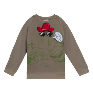 Stella McCartney Kids - Sweat Cactus Görünümünde Şık | Haki