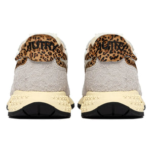 Autry - Reelwind Low Suede and Nylon Leopard Sneakers | Beige