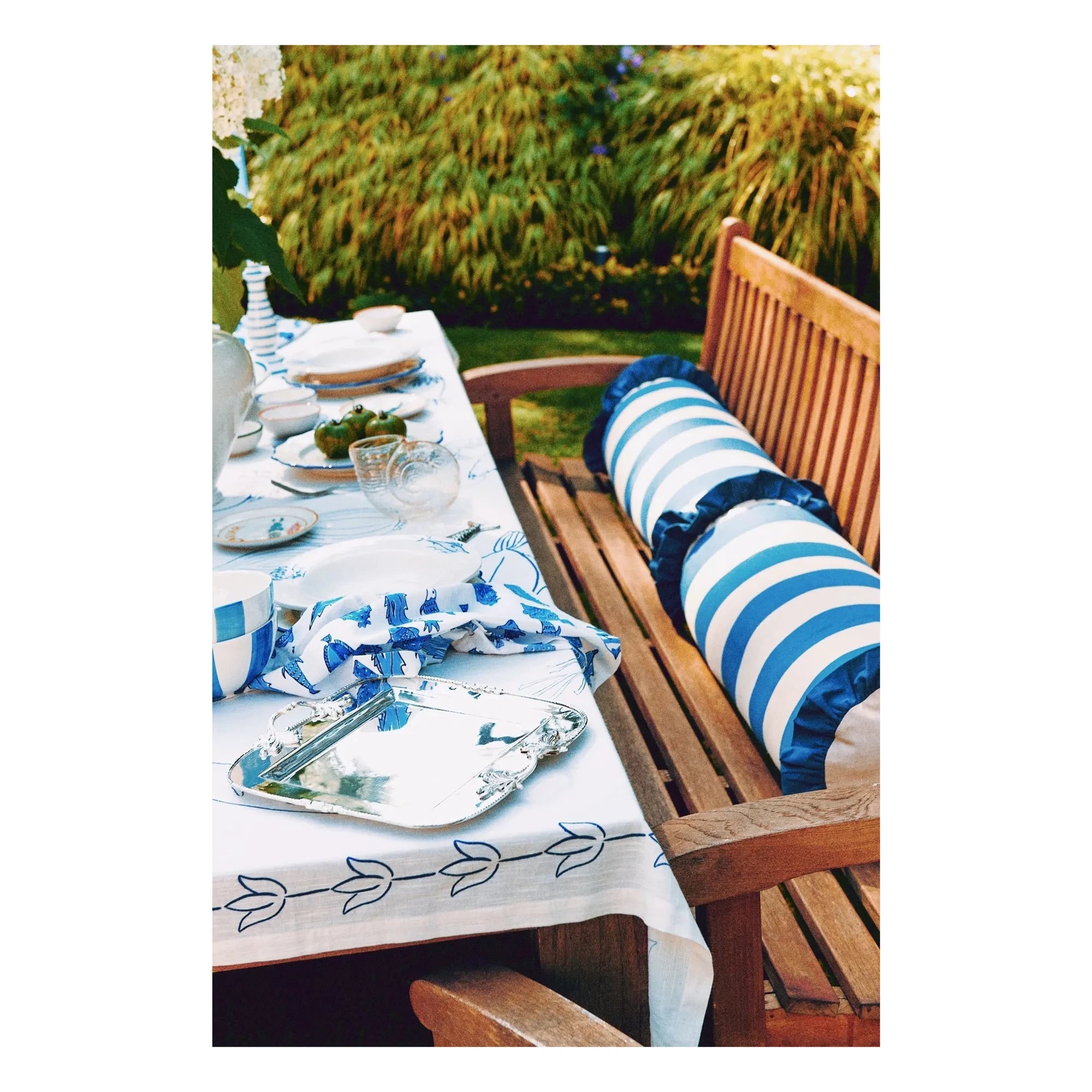 Anna + Nina - Marinière Pillow | Blue