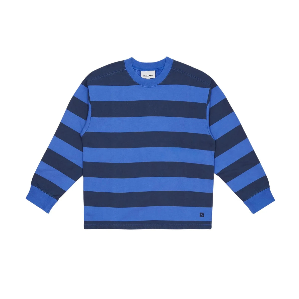 Smallable Kid - Favio Striped Organic Cotton Sweatshirt | Electric Blue