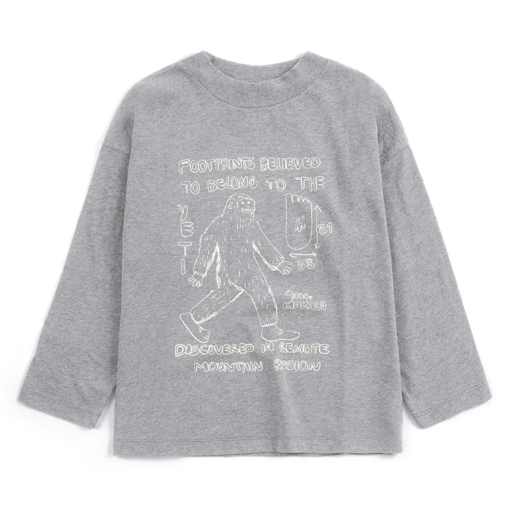 Bobo Choses - Yeti T-Shirt | Heather Grey
