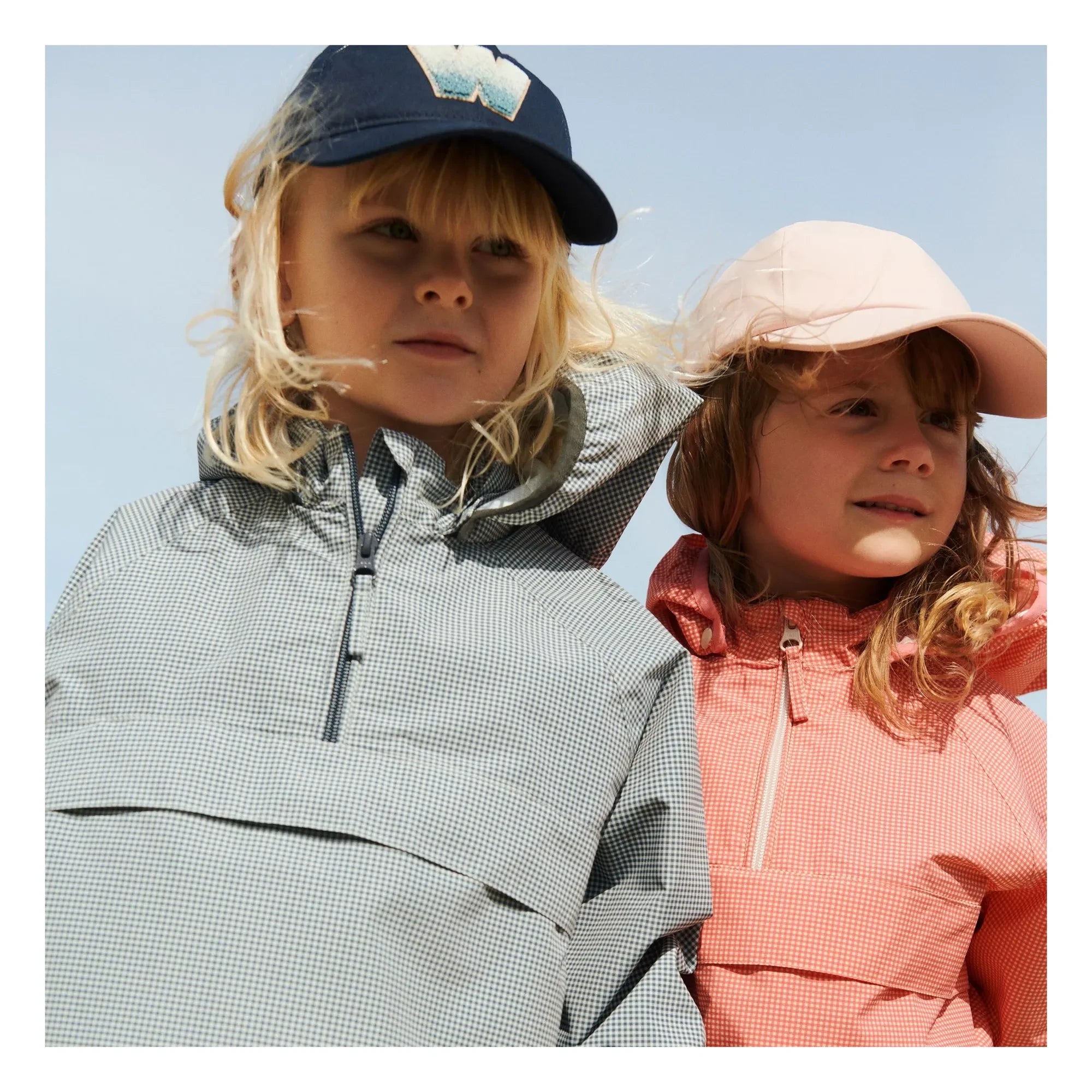 Wheat - Skyen Carreaux Recycled Fiber Jacket | Sky Blue
