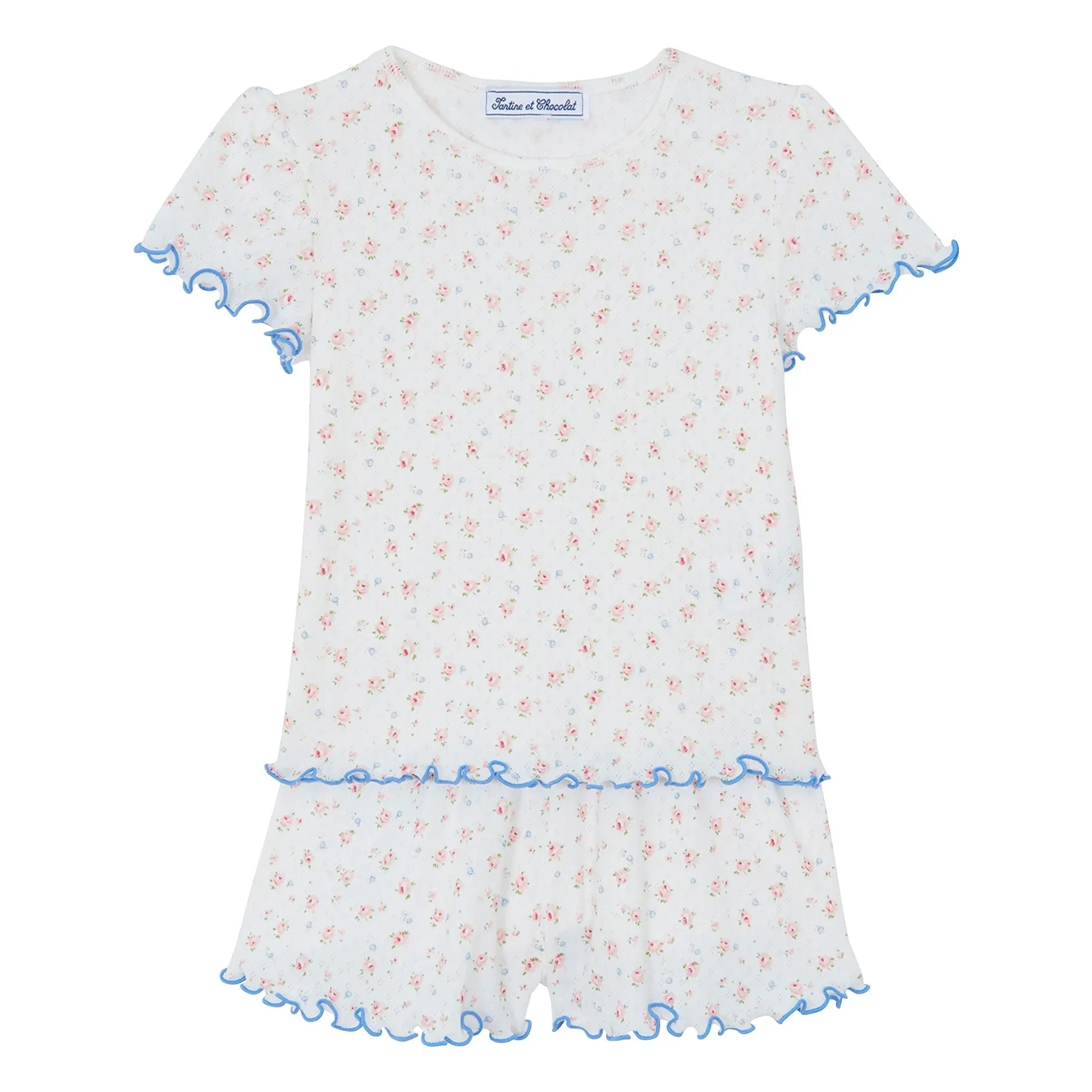 Tartine et Chocolat - Short Floral Pajama | Ivory