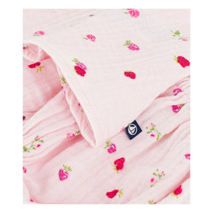 Petit Bateau - Organic cotton gauze floral dress and bloomer set | Pink