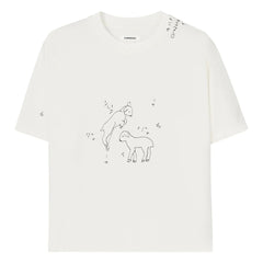 Cordera - Organic Cotton Embroidered T-Shirt | White