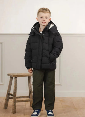 Töastie - Lunar Military Hooded Puffer Jacket | Black