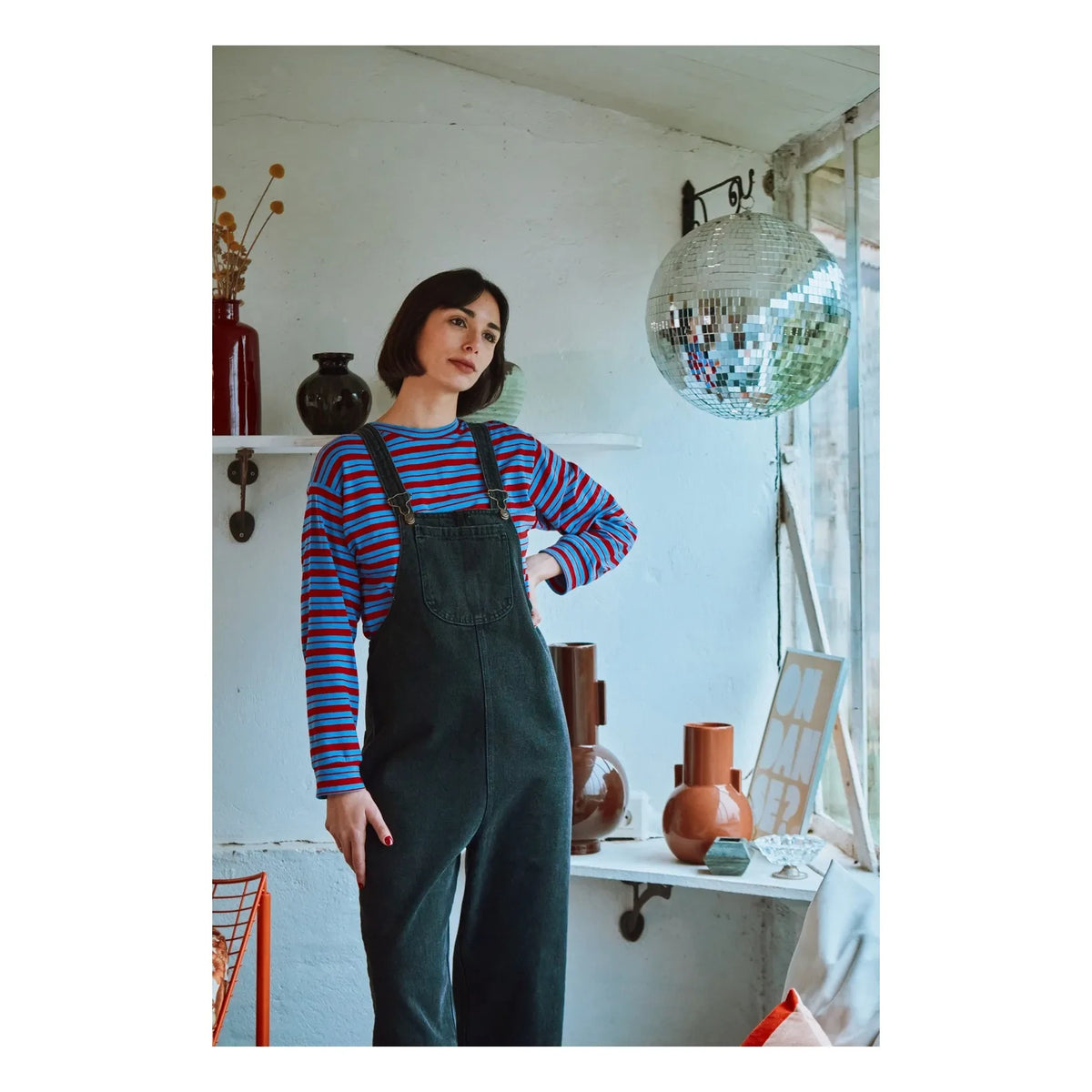Poudre Organic - Ciste Denim overalls | Black