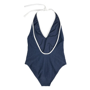 Bobo Choses - Dark Blue Seersucker One Piece Swimsuit