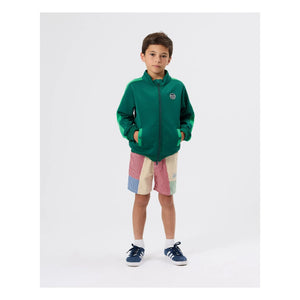 Goldie + Ace - Striped Patched Shorts | Red