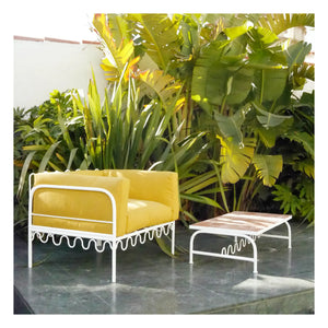 Honoré - Dolores Outdoor Lounge Chair - Waterproof Fabric | Gold