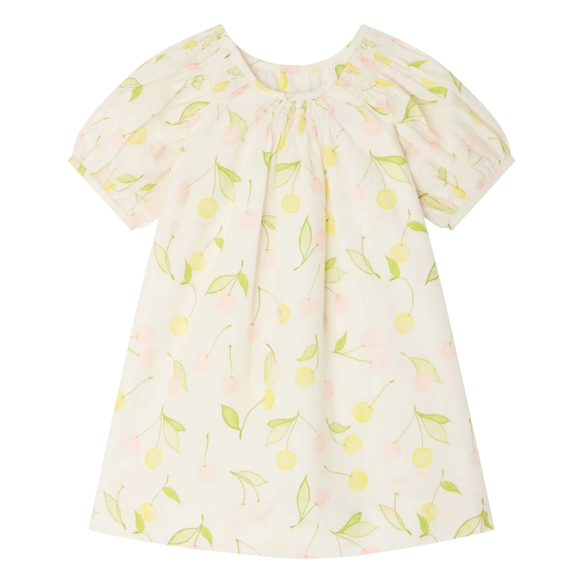 Bonpoint - Luce Cerises Organic Cotton Dress | Ivory
