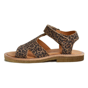 du Loua - Du Alfie Leopard Suede Sandals | Brown