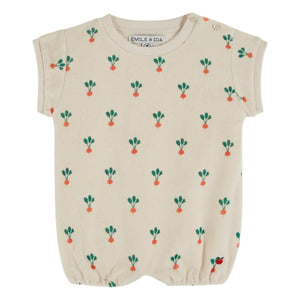 Emile et Ida - Organik pamuklu havlu kumaş turp tulum | Cream