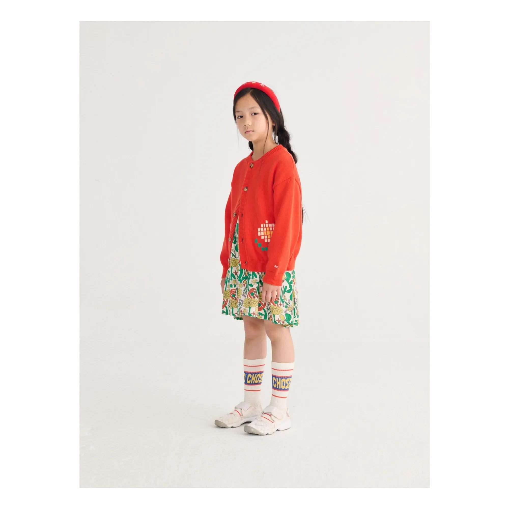 Bobo Choses - Organic Cotton Daisy Cardigan | Red
