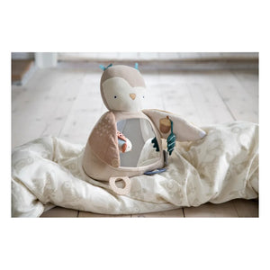 Sebra - Beige Blinky Owl Toy