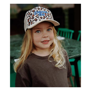 Hello Hossy - Trucker Leopard Curved Brim Hat Recycled Fibers | Cream