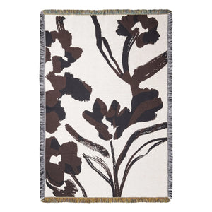 Ferm Living - Cilla Cotton Tapestry Blanket | Brown