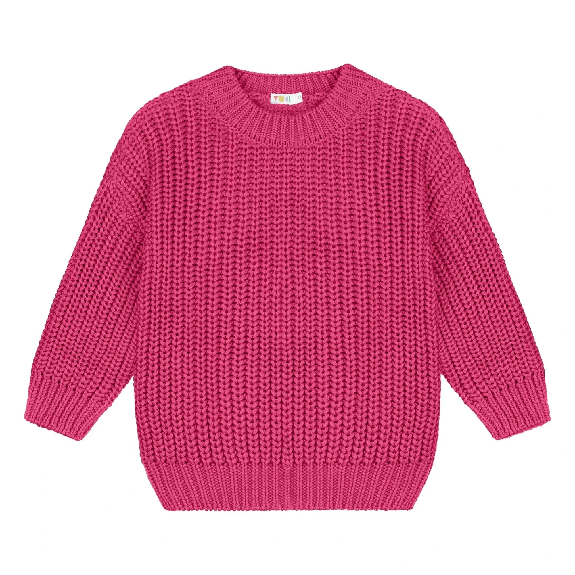 Yuki - Organic Cotton Thick Sweater | Fuchsia