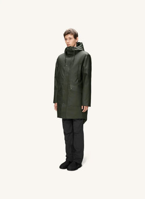 Rains - Long Parka Coat Nome W3T3 | Dark Green