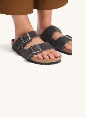 BIRKENSTOCK - Arizona Süet Sandalet | Koyu gri