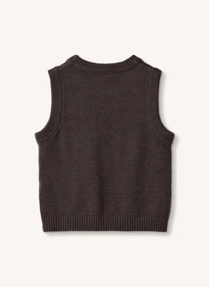 Fliink - Benna Oak Sleeveless Sweater | Brown
