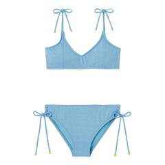 Lison Paris - Bahamas Metallic Two-Piece Swimsuit | Light Blue