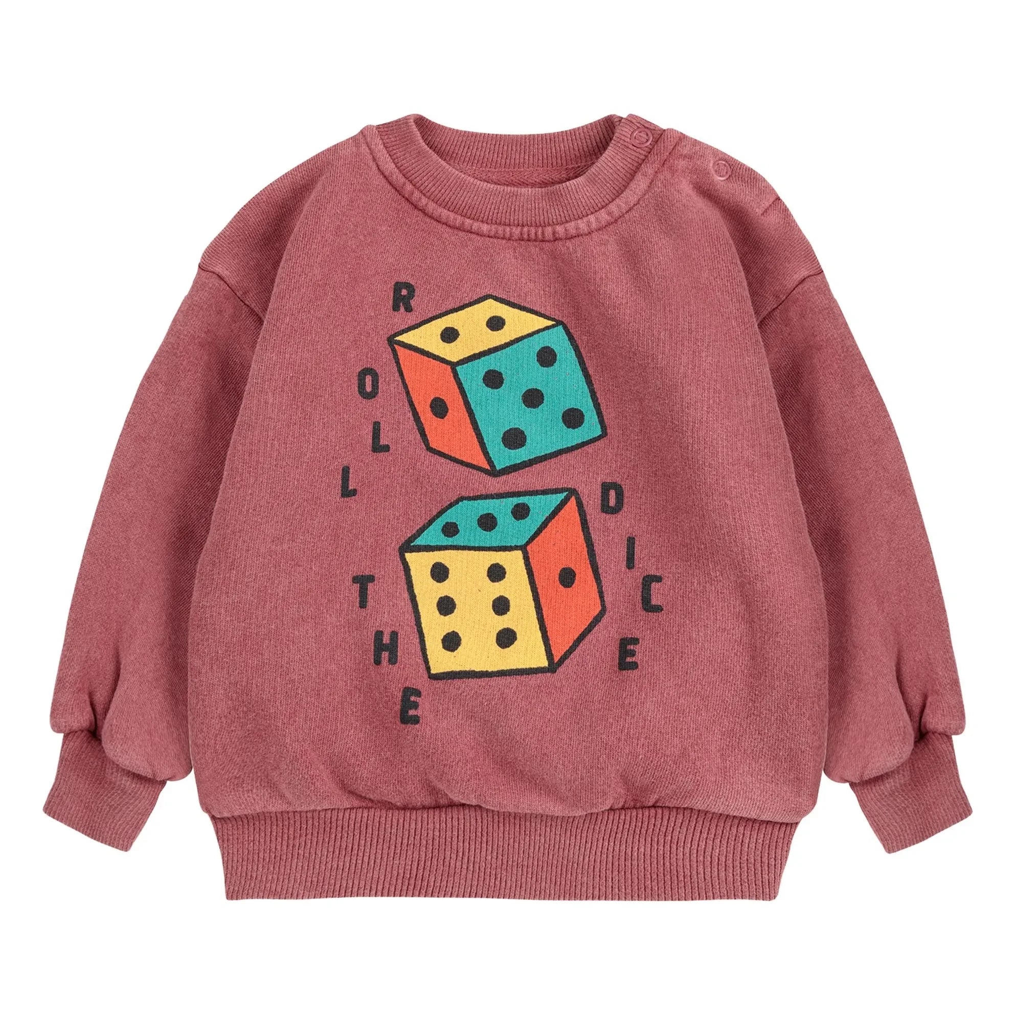 Bobo Choses - Roll The Dice Sweat Organic Cotton | Brown