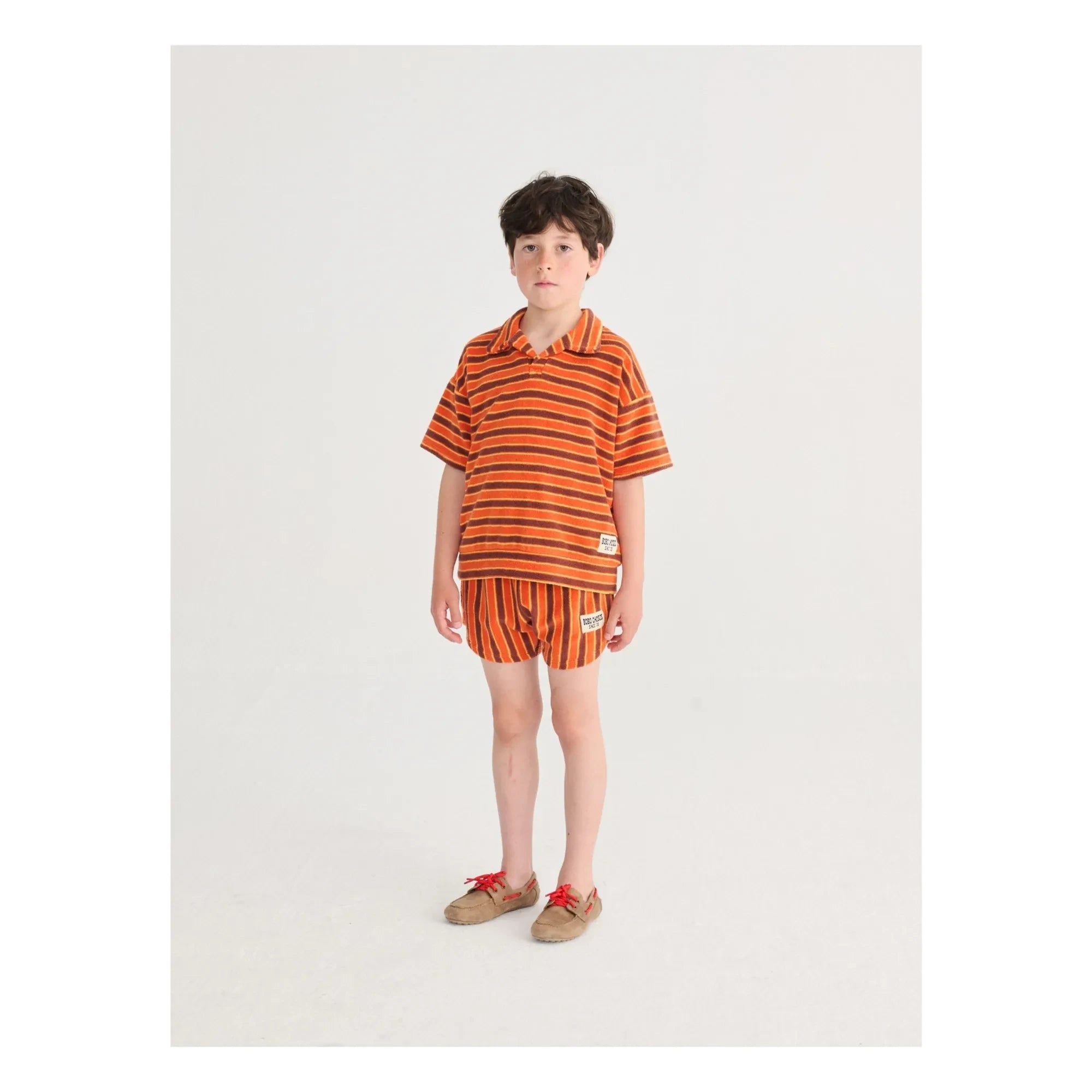 Bobo Choses - Striped Terry Polo | Orange