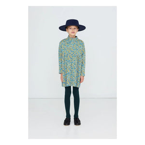 Tinycottons - Organic Cotton Corduroy Floral Dress | Blue