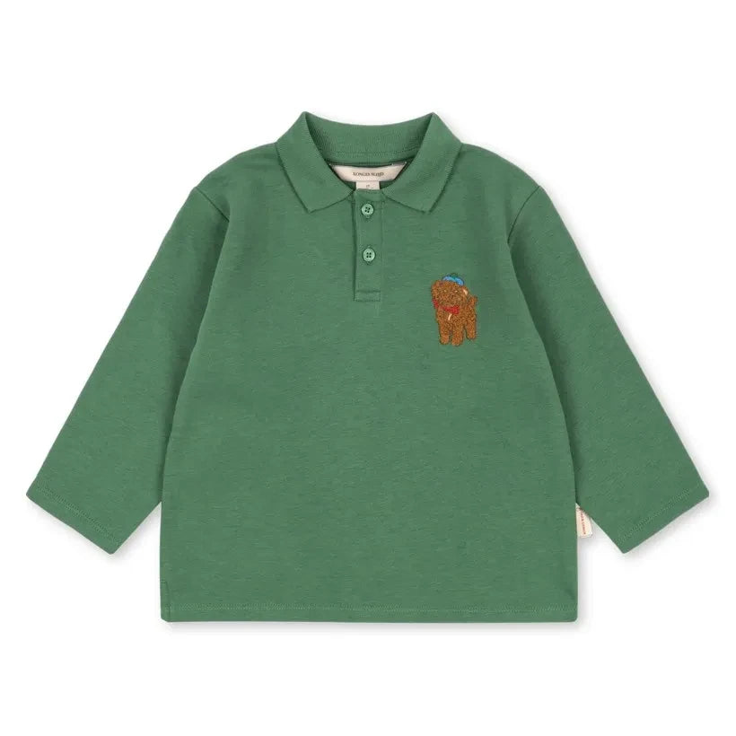 Konges Sløjd - Organic Cotton "Spotty" Puppy Polo T-Shirt | Green