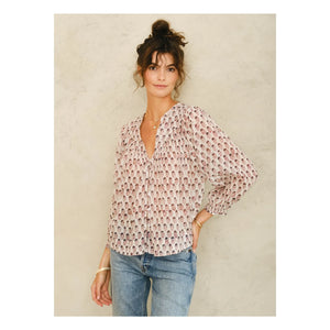 M.A.B.E. - Kiki Cotton Blouse | Red