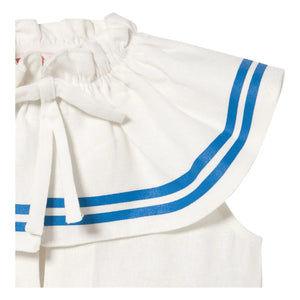 Tinycottons - Linen Ruffled Bodysuit | White