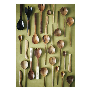Madam Stoltz - Mango Wood Salad Serving Set