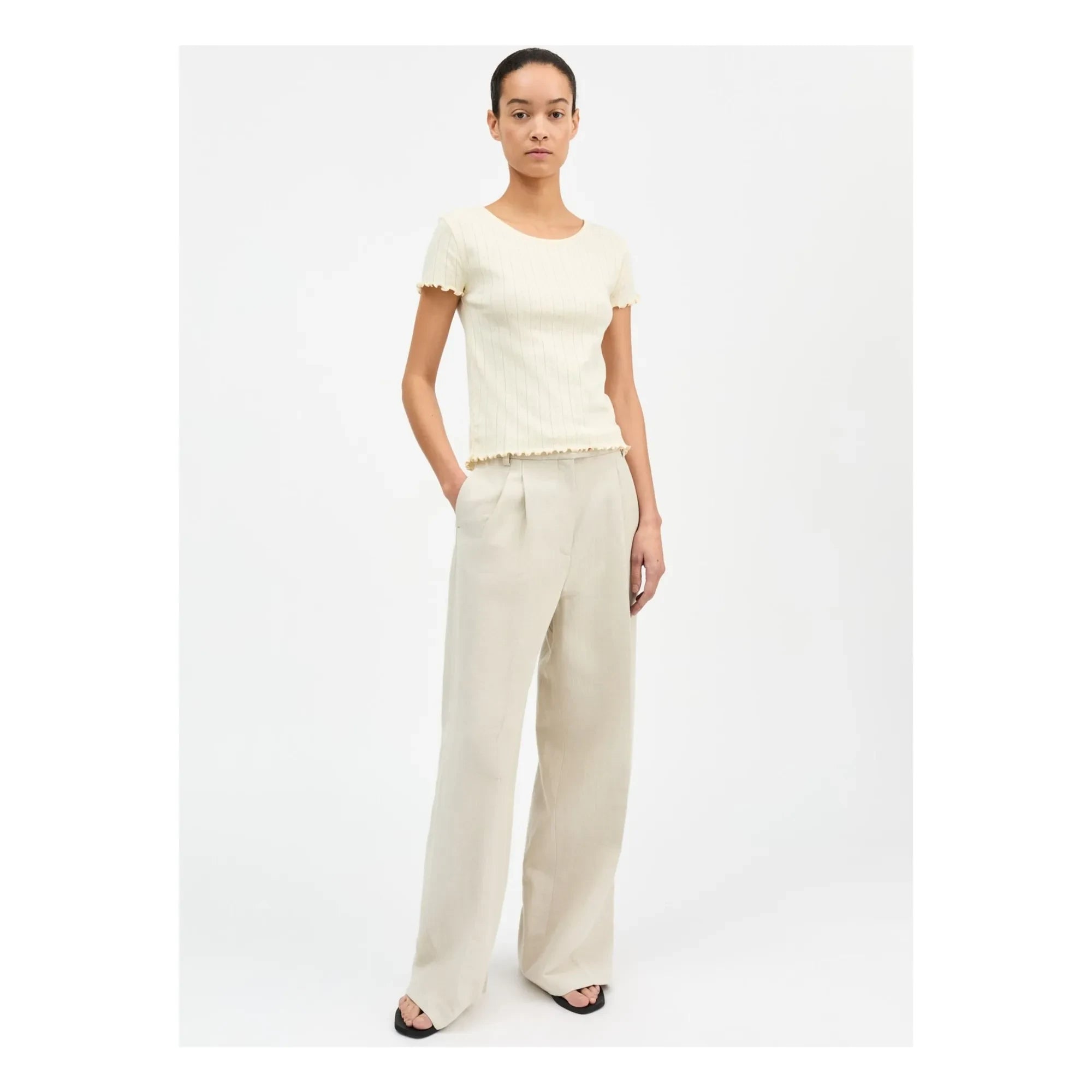 Skall Studio - Edie Cotton T-Shirt | Off-White