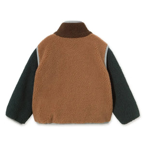Tinycottons - Color Blocking Sherpa Style Jacket | Brown