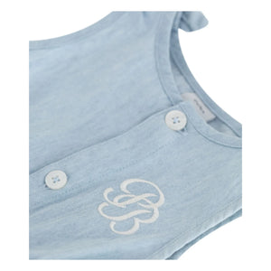 Petit Bateau - Blue Chambray Tie Jumpsuit