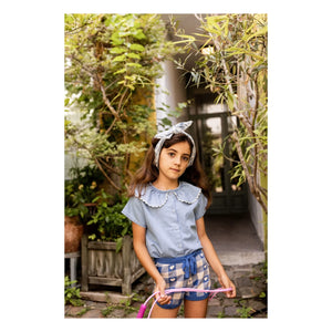 Louis Louise - Iris plaid shorts | Royal blue