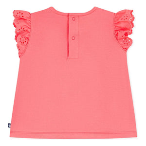 Petit Bateau - Broderie Anglaise T-Shirt | Coral